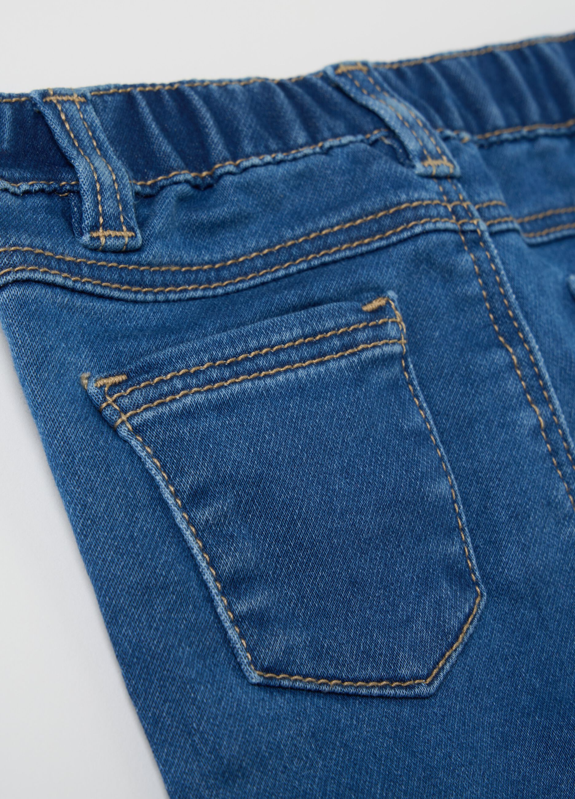 French Terry jeans with five pockets