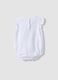 White organic cotton baby romper with ruffles_1