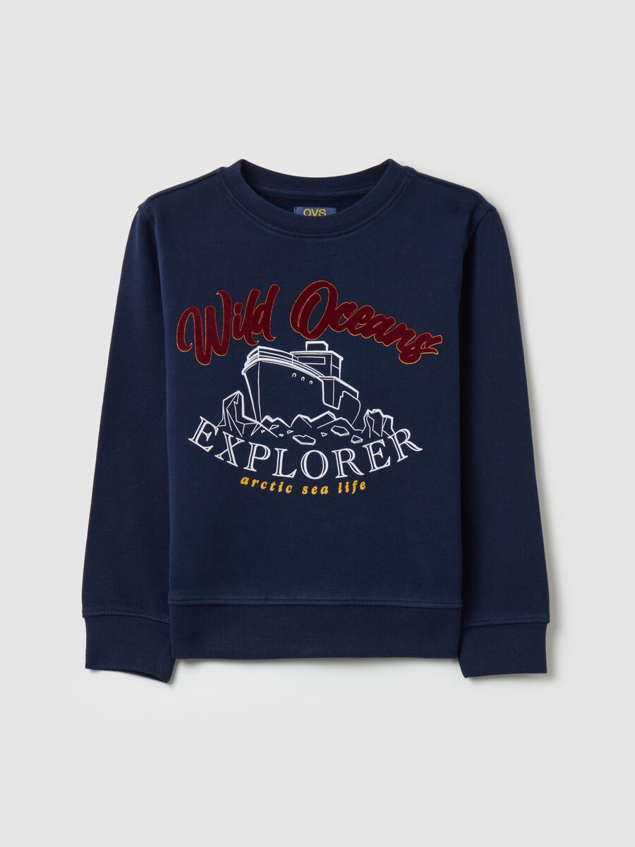French terry sweatshirt with print_0