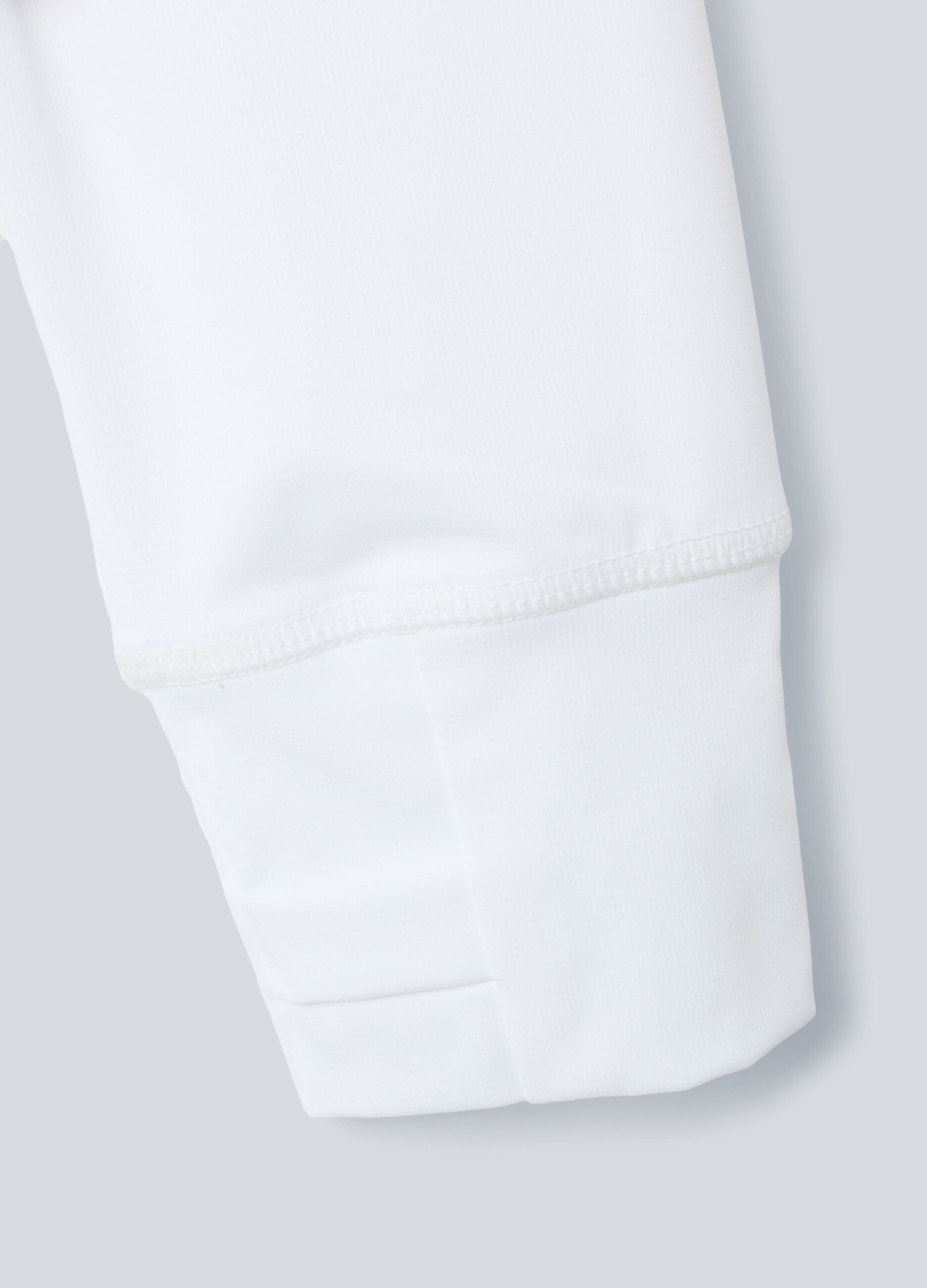 Felpa full zip bianca in tessuto tecnico elasticizzato ALTAVIA COURT