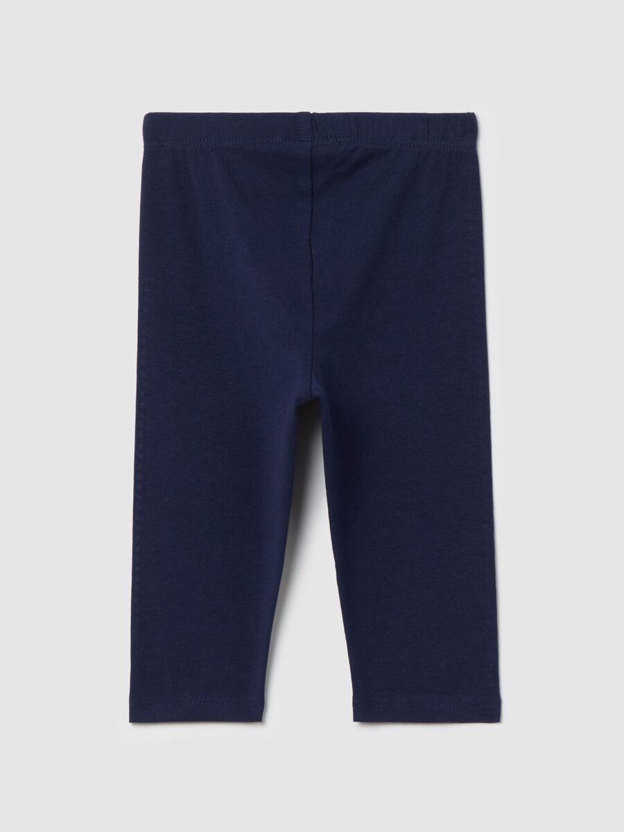 Three-quarter leggings with diamantés_1