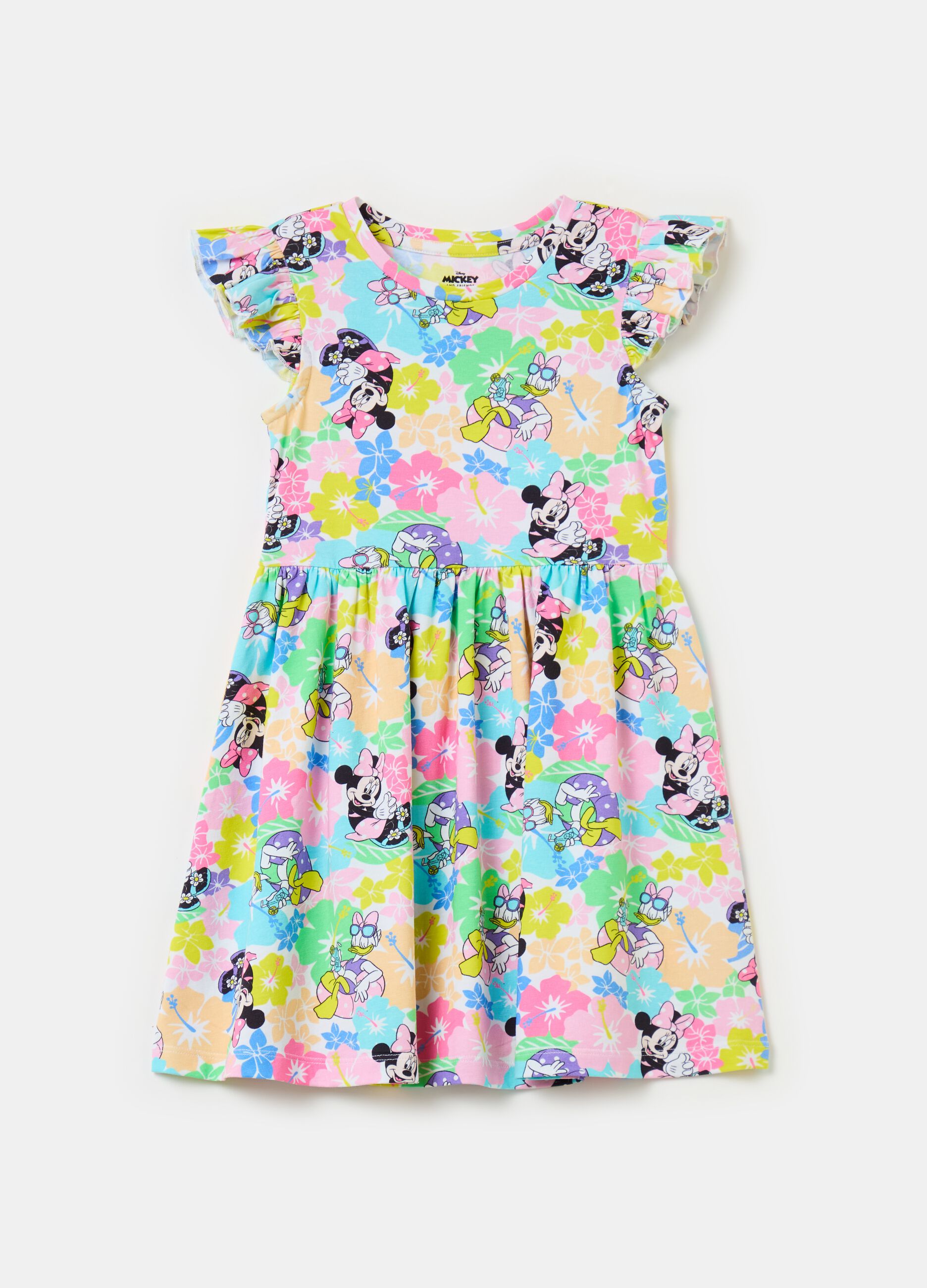 Dress with Minnie Mouse and Daisy Duck print