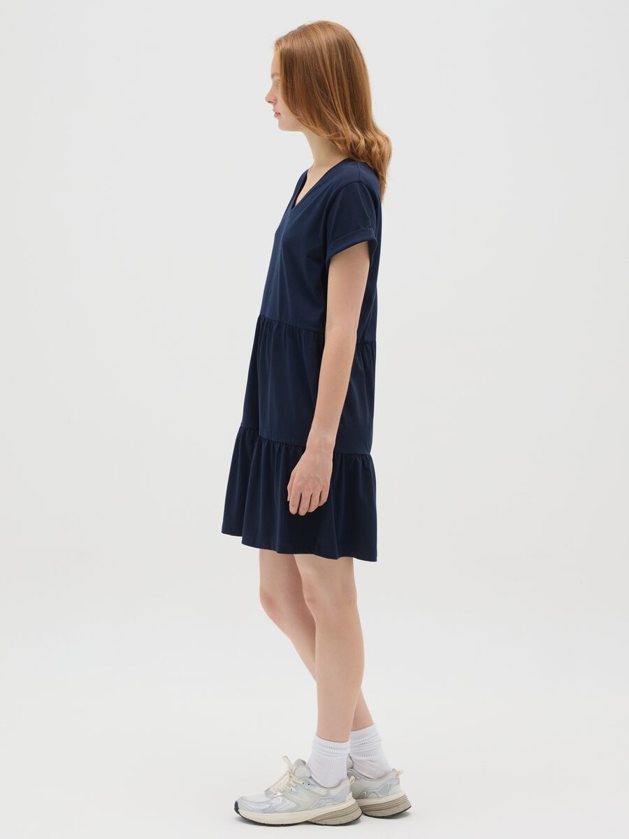 Women's Pure Cotton Blue Dress_1