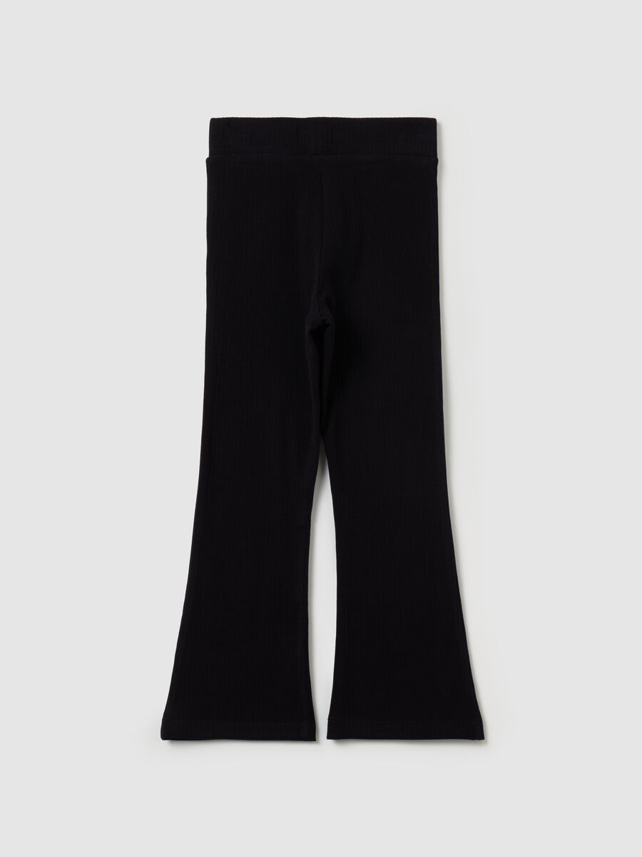 Leggings flare fit a coste piatte_1