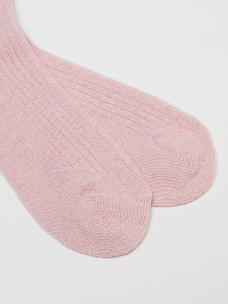 Pink Ribbed Socks_2