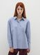 Blue striped shirt in pure cotton with oversized fit_1