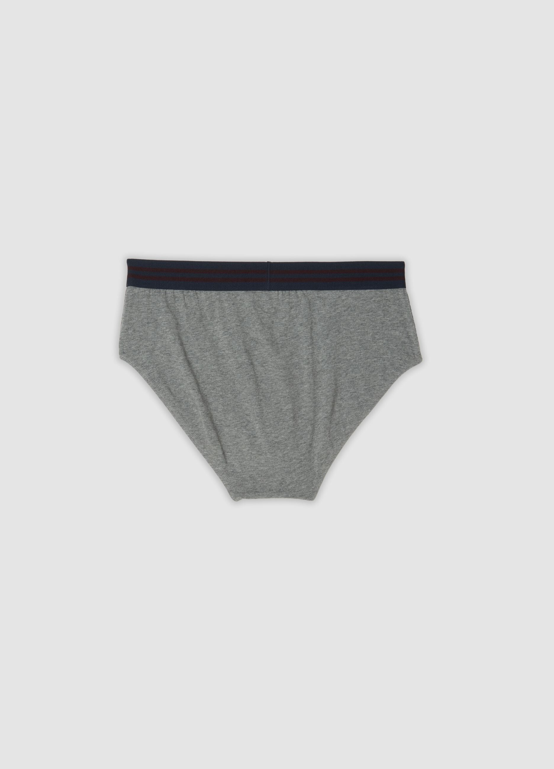 Men&rsquo;s 3-pack organic stretch cotton briefs, multicolour