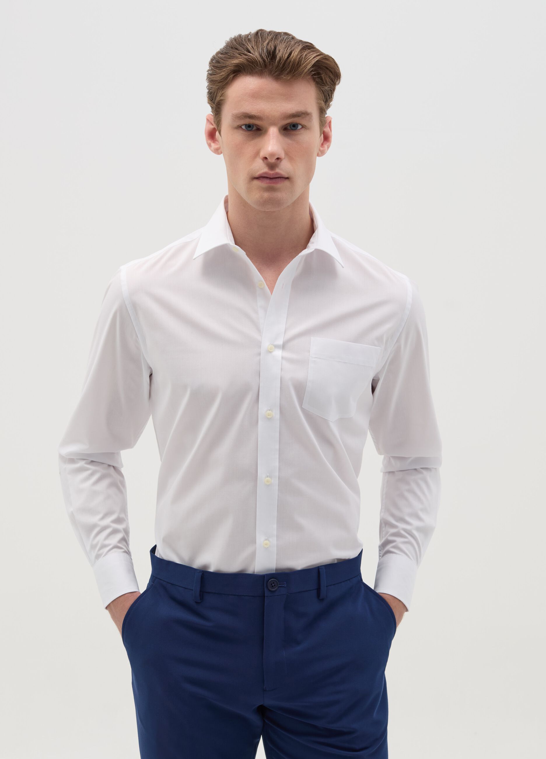 Regular-fit easy-iron shirt