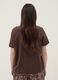 Brown pure cotton T-shirt with ring detail_3