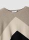 Multicolour viscose-blend jumper with contrast pattern, regular fit_1