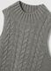 Regular fit grey high collar knitted vest_5
