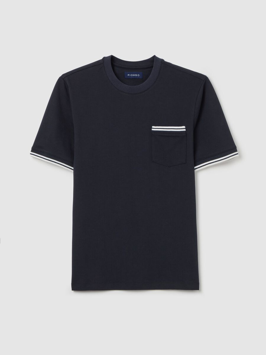 T-shirt with striped details and pocket_4