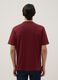 Red pure cotton crew neck T-shirt with relaxed fit_2