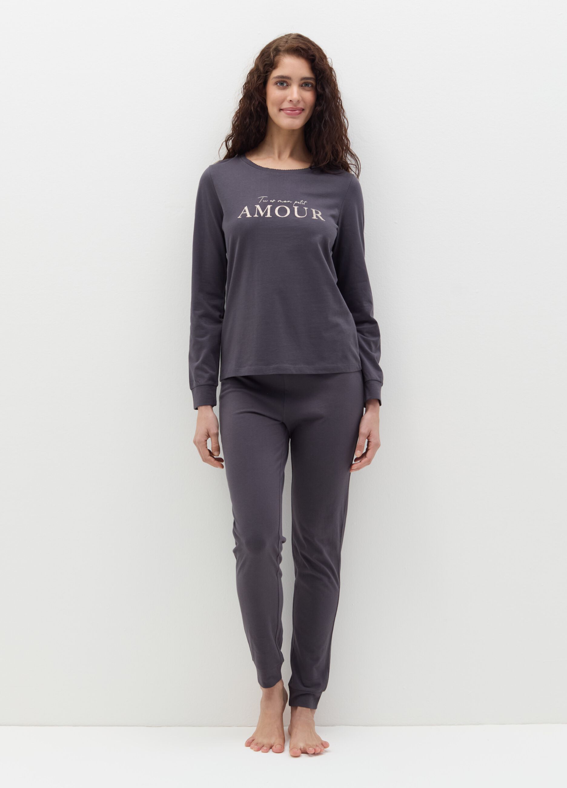 Pantalone pigiama con elastico