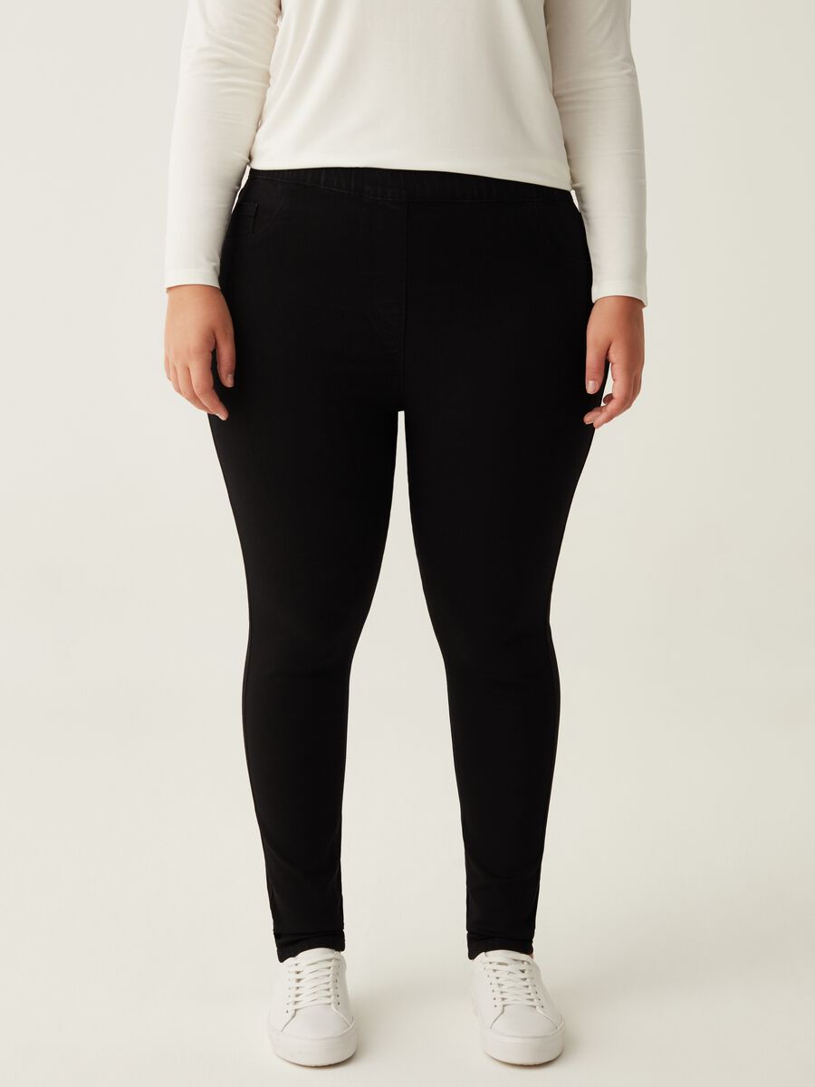 Jeggings stretch tinta unita Curvy_1