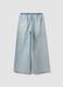 Jeans azzurri wide leg in misto cotone e viscosa per ragazza_5