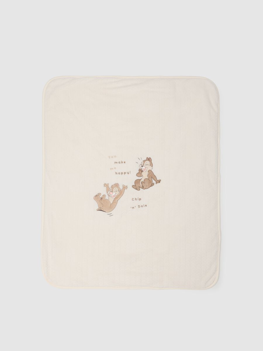 Beige velour baby blanket_0