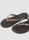 Brown flip-flops with leopard-print straps and braided texture_1
