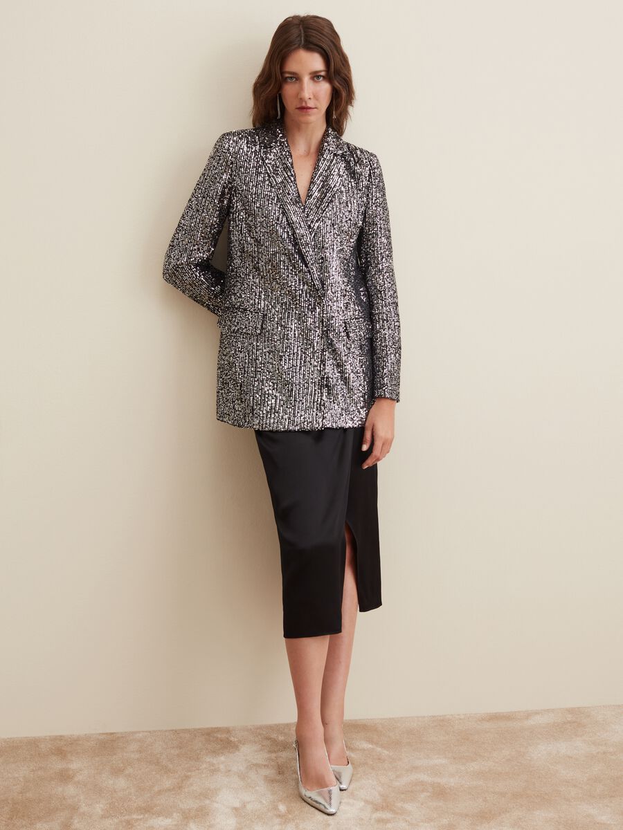 Blazer doppiopetto con paillettes_1