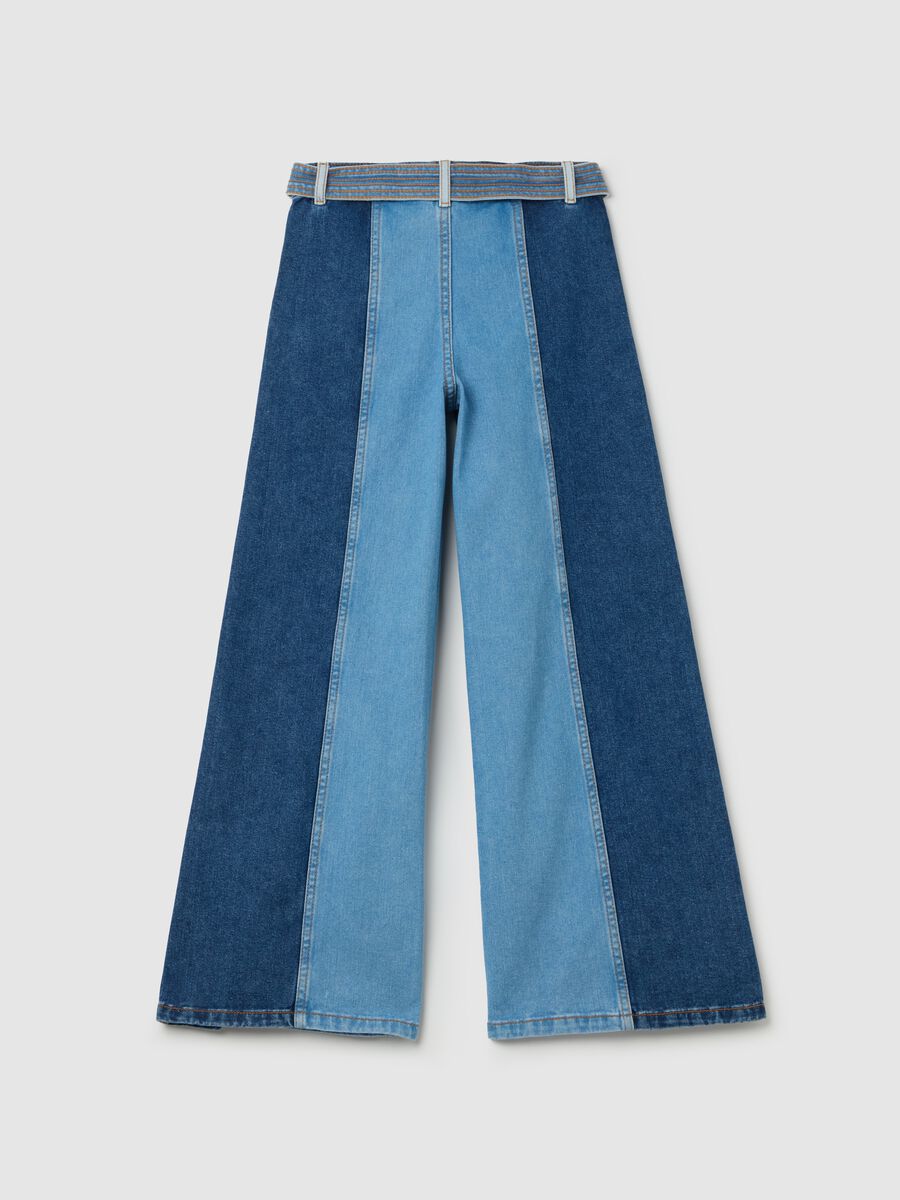 Wide-leg jeans with triple wash and belt_4