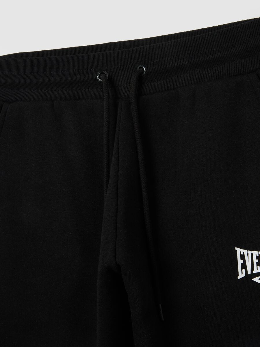 Pantaloni neri da jogging in misto cotone_1