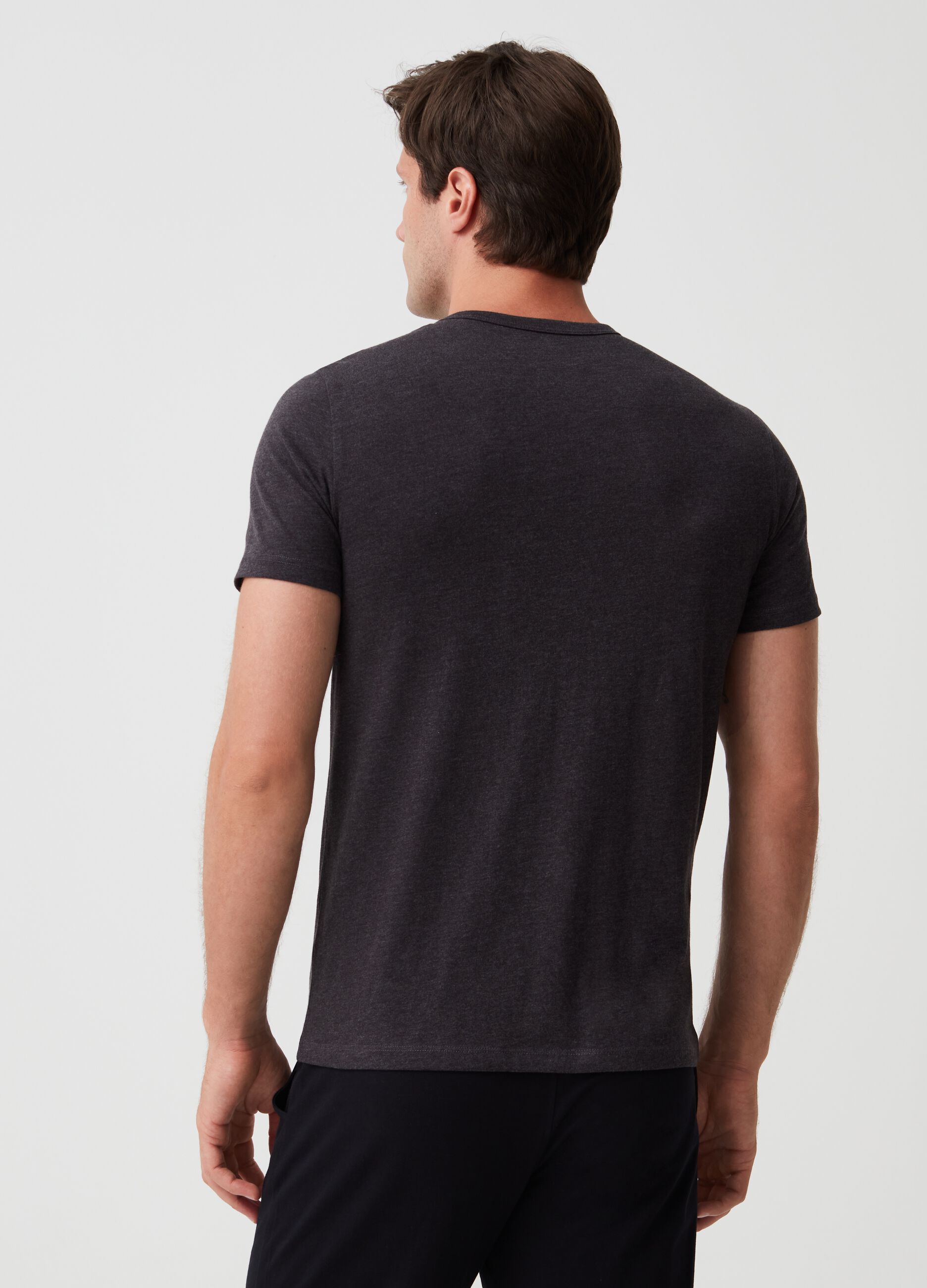 Bipack t-shirt intima in jersey mélange