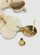 Drop earrings with pearlescent discs and gold-tone details_2
