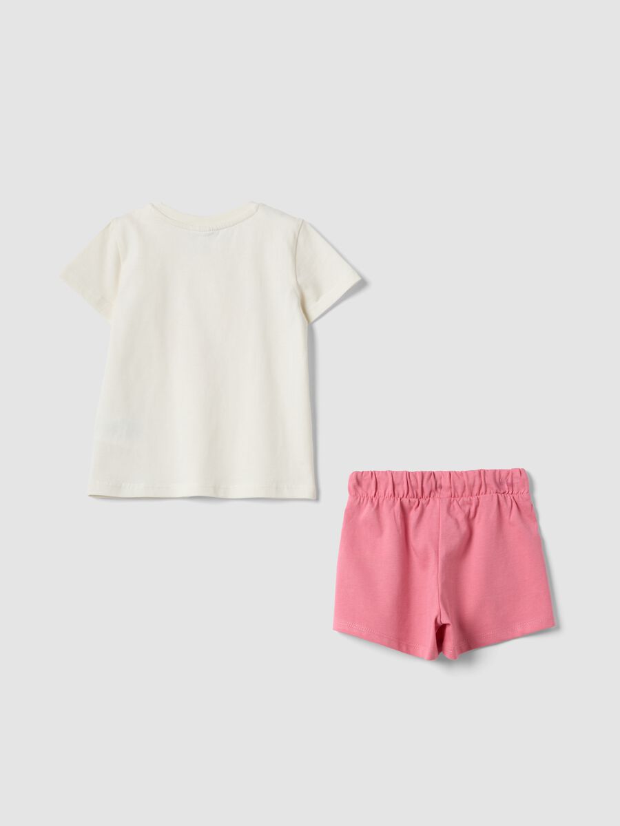 Girls&rsquo; pure cotton multicolour set with print, regular fit_1