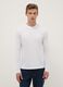White long sleeve T-shirt in stretchy cotton regular fit_0