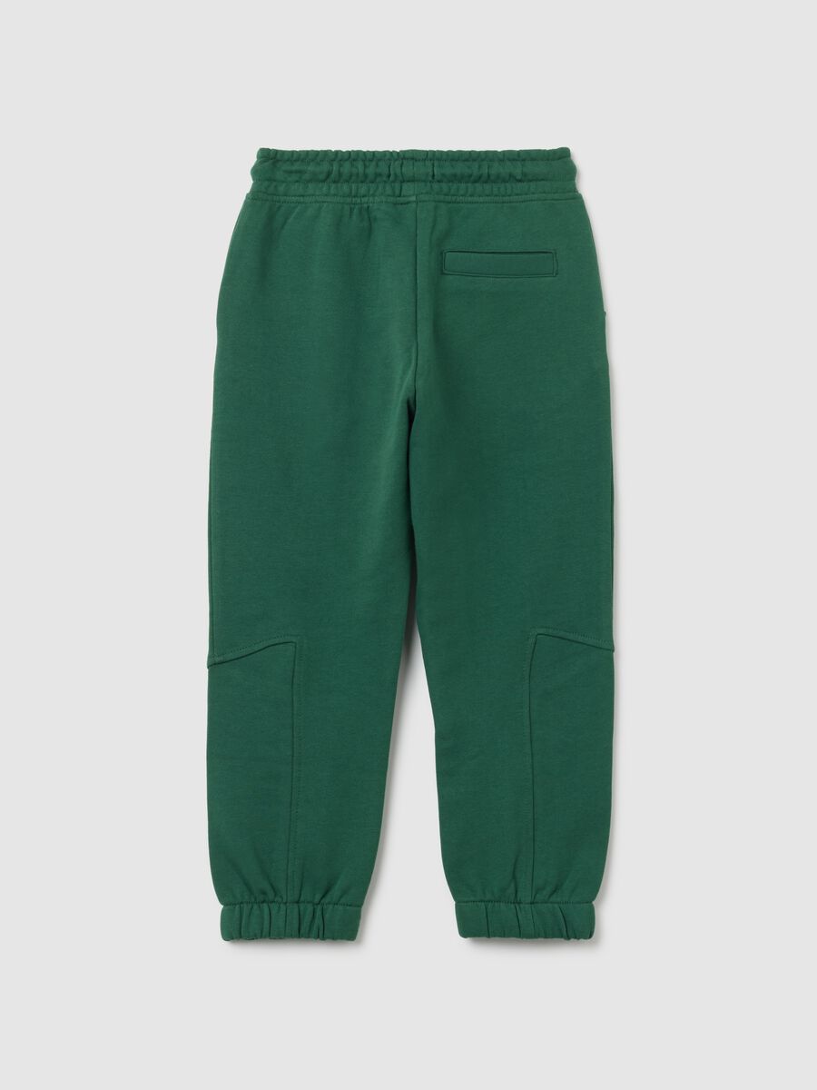 Green Cotton Jogger Trousers_1