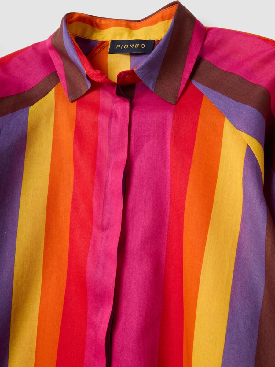 Multicolour pure cotton shirt with classic collar_5