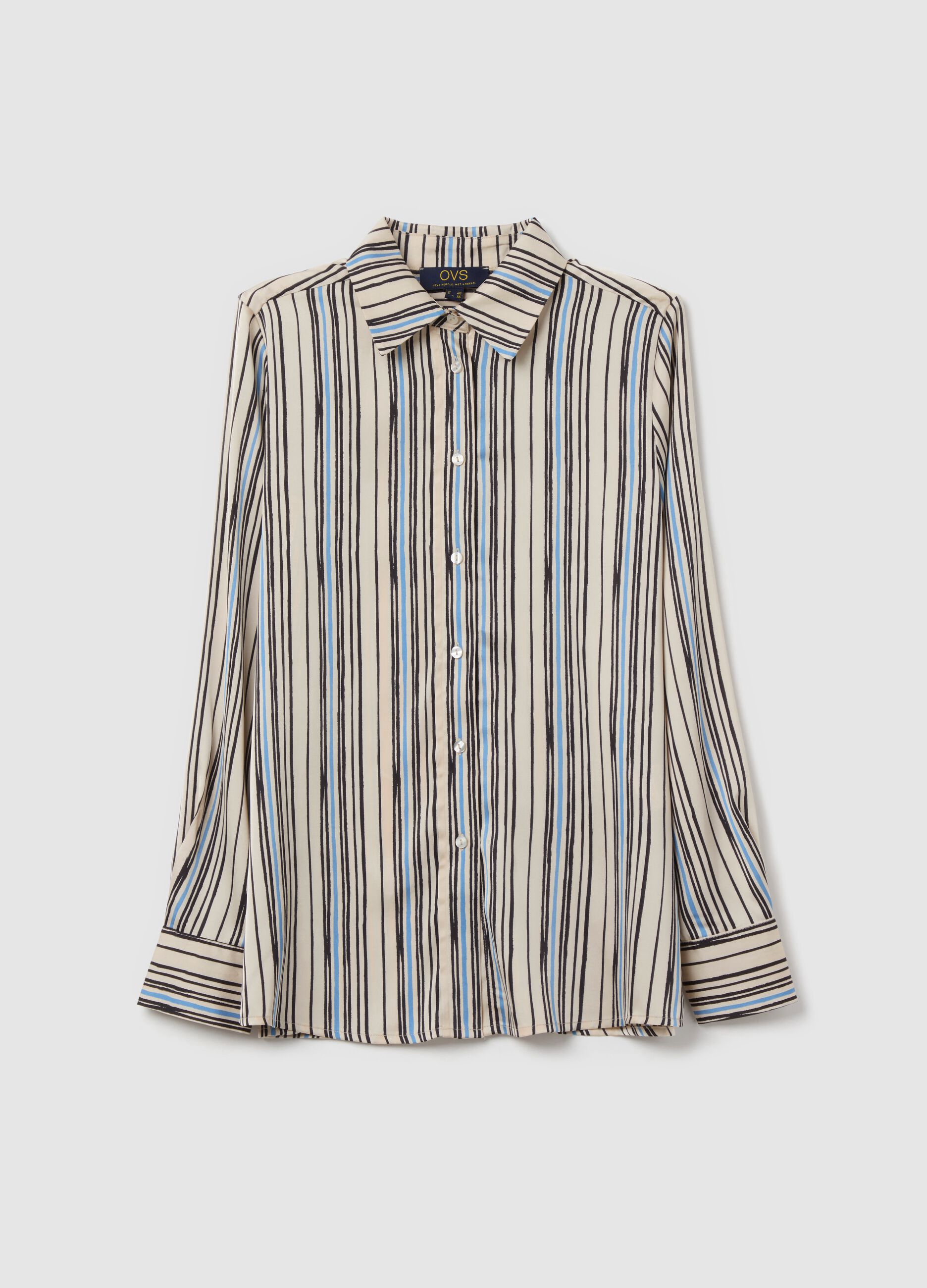 Satin shirt with side splits