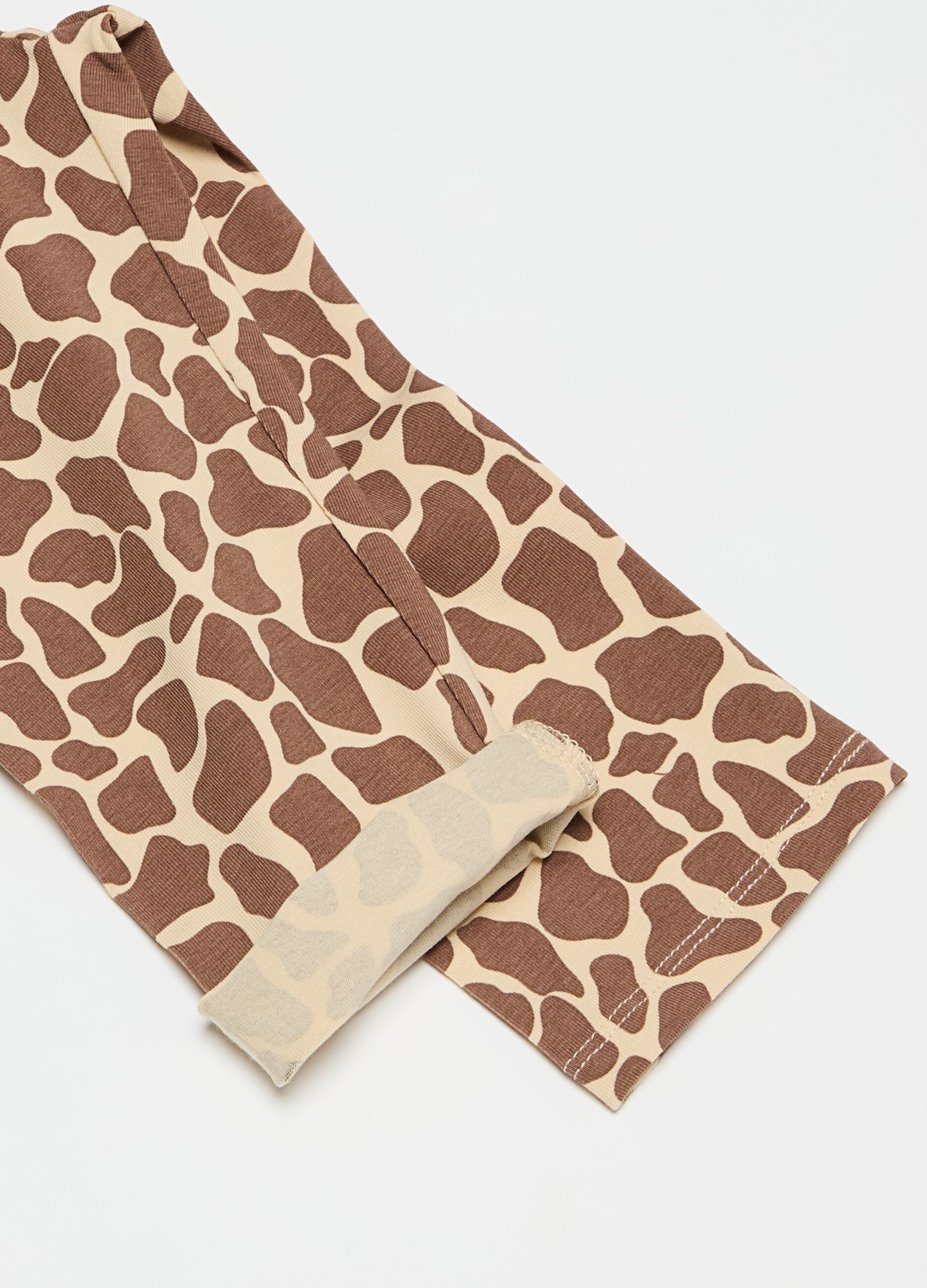 Three-quarter leggings with speckled print