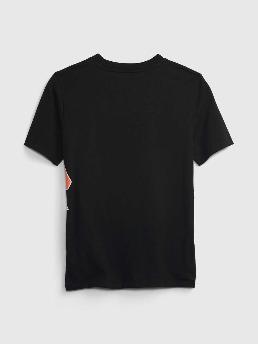 Cotton slub T-shirt with logo print_1