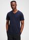 Cotton T-shirt with V neck_0