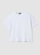 White cotton and stretch modal regular-fit T-shirt_0