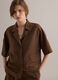 Brown Lyocell and Linen Blend Regular Fit Blazer_2