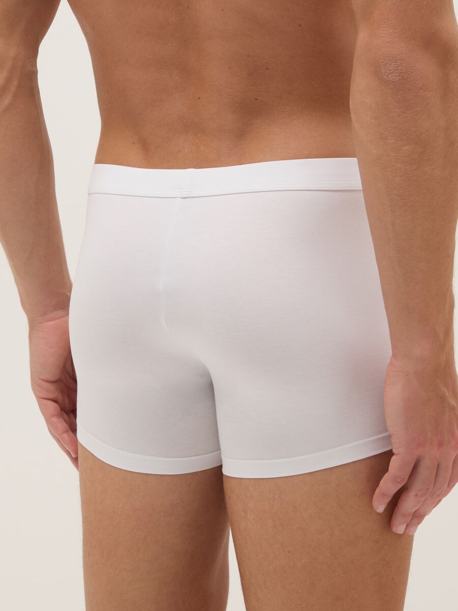 Two-pack of white stretch cotton boxer shorts with regular fit_2