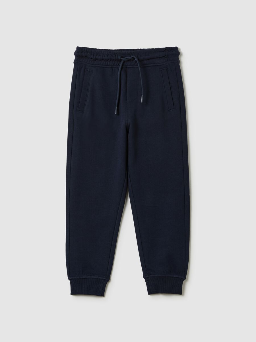 Fleece joggers with drawstring_0