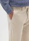 Beige chino trousers in slim fit stretchy cotton blend_3
