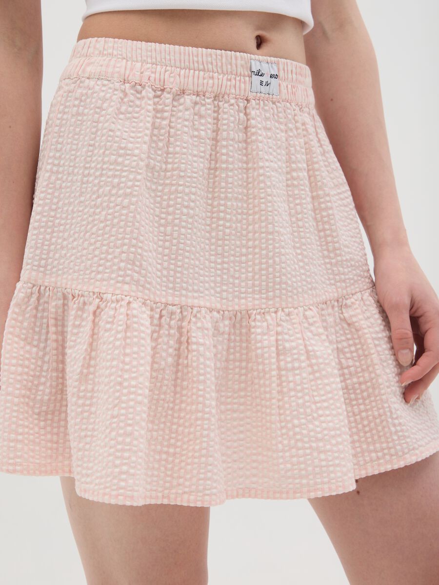 Pink Seersucker Skirt Milk+Hero_2