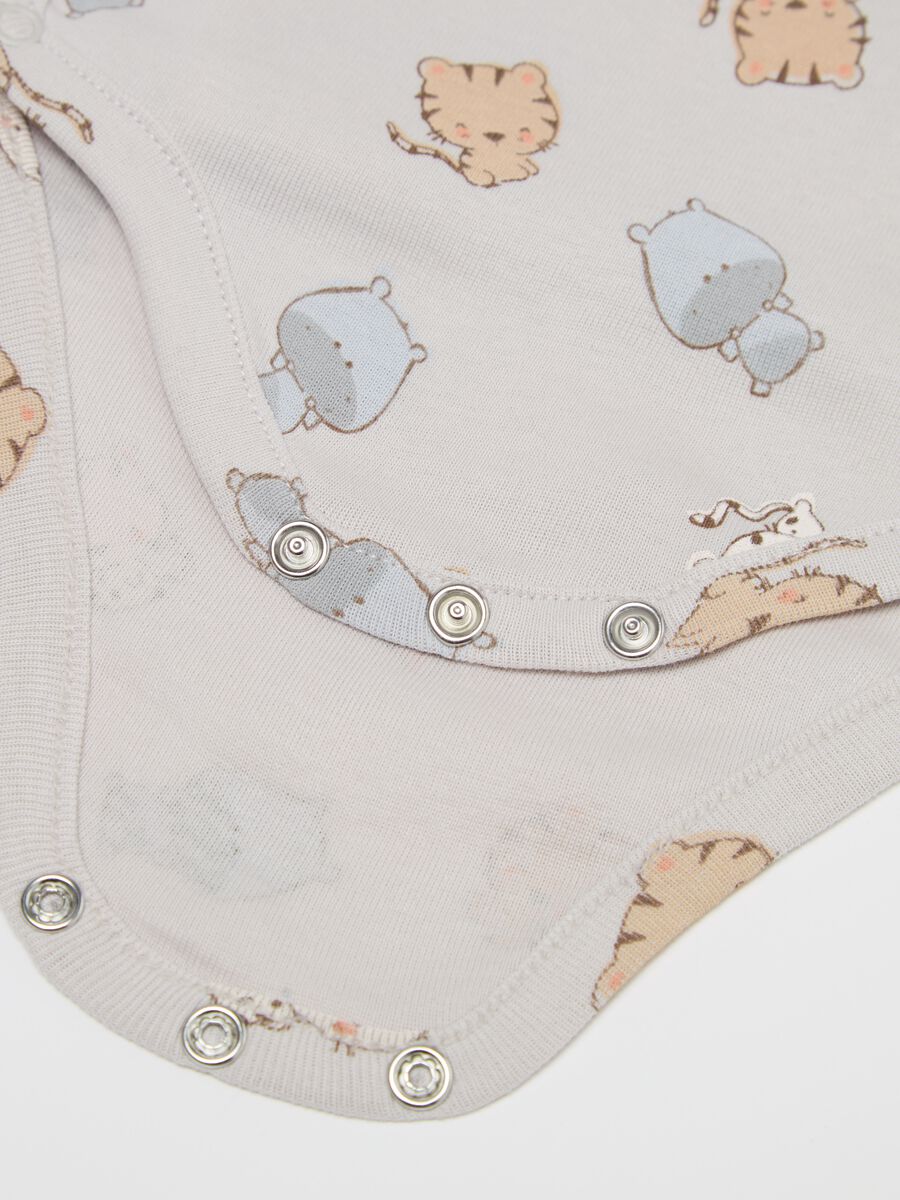 Two-pack bodysuits in organic cotton with V neck_3