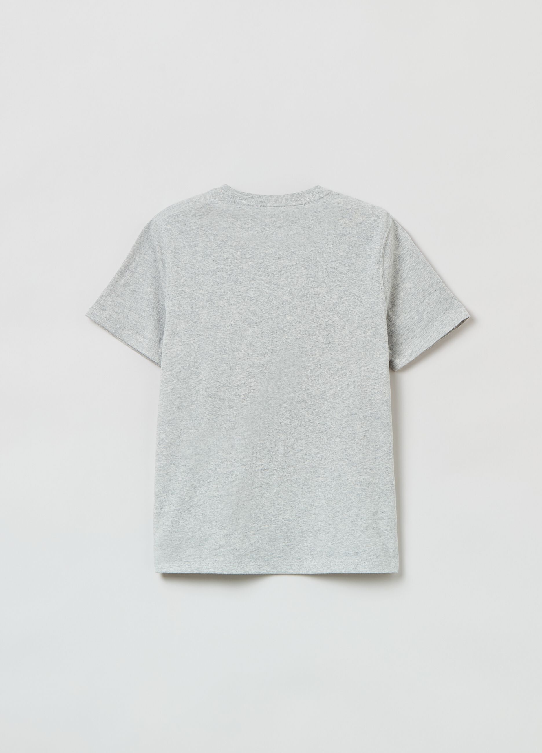 Round-neck T-shirt with vintage logo print