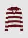 Multicolour viscose blend striped regular fit jumper_4
