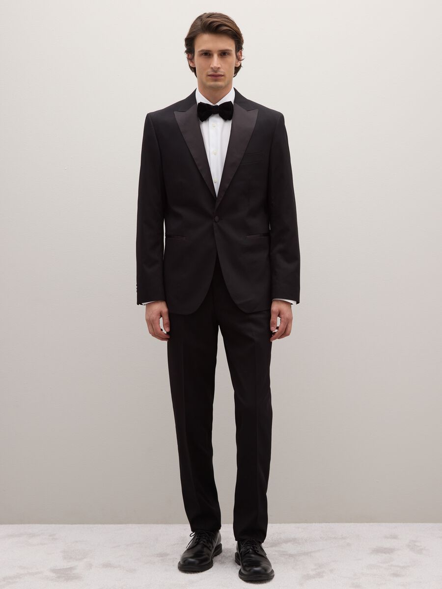 Blazer elegante nero regular fit con bottoni_2