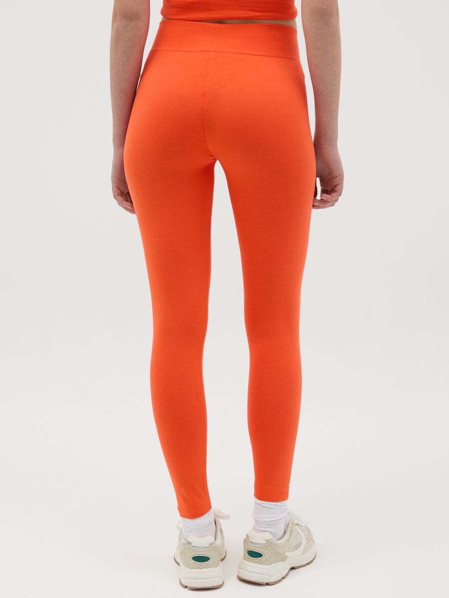 Printed stretch cotton leggings_2
