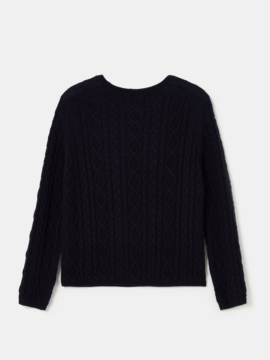 Pullover with woven design_4