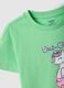 T-shirt in puro cotone verde da bambina regular fit con gelato_3