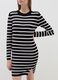 Short ribbed dress with striped pattern_3