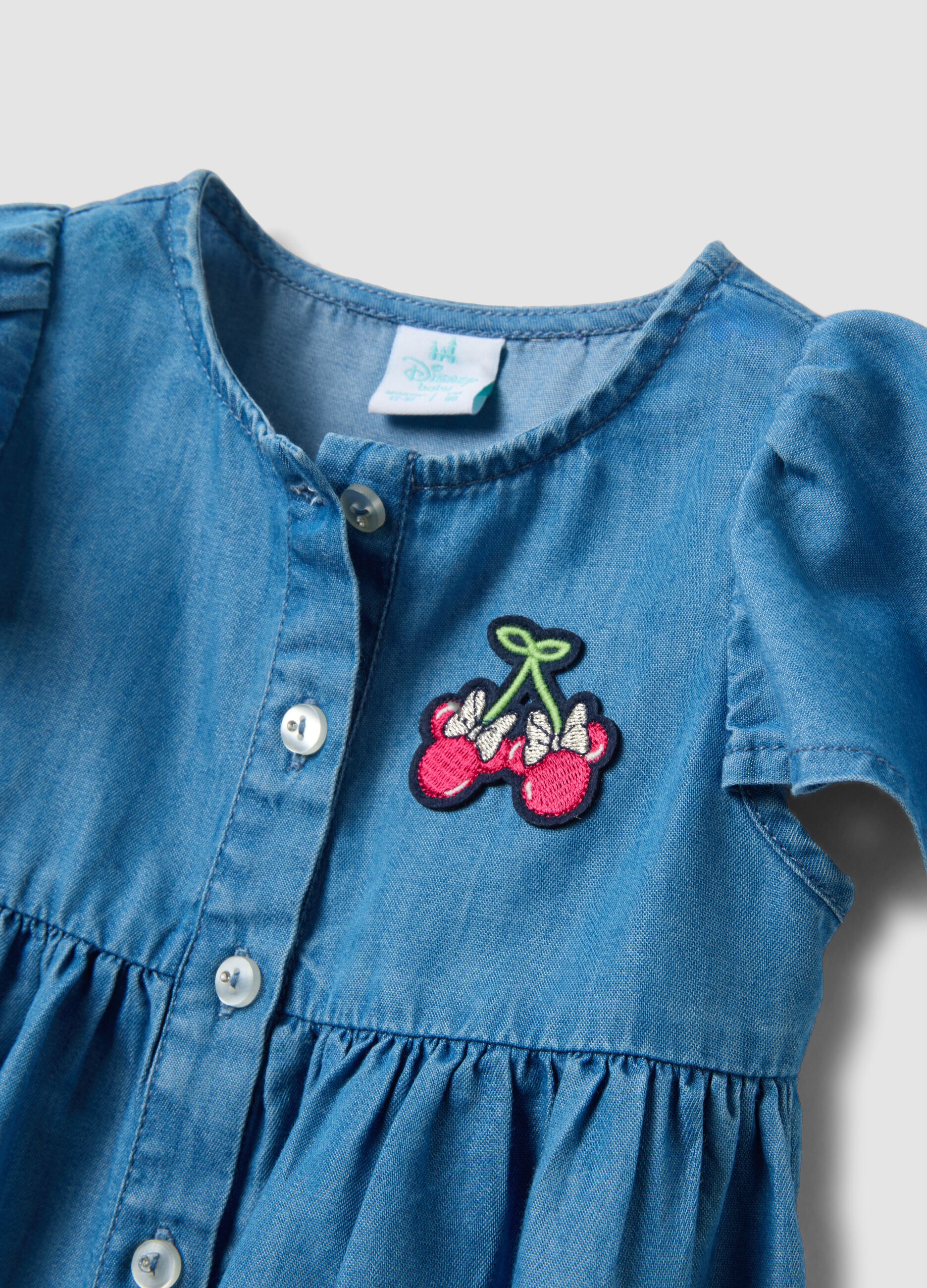 Light blue denim dress in a cotton and lyocell blend